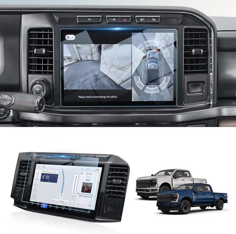 BIBIBO 2025 Super Duty F-250 Screen Protector for 2023 2024 2025 Super Duty F-250/ F-350/ F-450 (Lariat /King Ranch /Platinum) SYNC 4 12-inch LCD Touchscreen Tempered Glass [Anti-Scratch Ultra Clear] 2025 Super Duty Accessories - Image 1